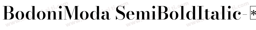 BodoniModa SemiBoldItalic字体转换